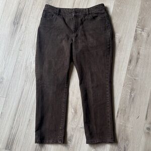 Chico’s Brown Jeans, Size 1.5 Short, Straight Leg
